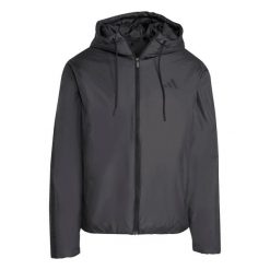 Ocieplana kurtka z kapturem adidas Essentials Climawarm 3 stripes. Czarne kurtki męskie Adidas, l, bez wzorów, z materiału, z kapturem. Za 289.50 zł.