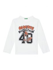 United Colors Of Benetton Bluzka 3JERC10QO Biały Regular Fit. Białe t-shirty dla chłopców United Colors Of Benetton, bez wzorów, z bawełny, bez ramiączek. Za 49.99 zł.