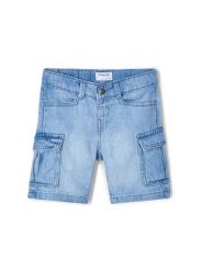 Mayoral Szorty jeansowe 3229 Niebieski Regular Fit. Niebieskie szorty dla chłopców Mayoral, bez wzorów, z bawełny. Za 79.99 zł.