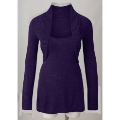 Sweter z bolerkiem 2 w 1 bonprix lila. Swetry damskie marki bonprix. Za 79.99 zł.
