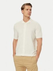 Bugatti Koszula 7100-15536E Biały Regular Fit. Białe koszule męskie Bugatti, l, bez wzorów, z bawełny, bez kołnierzyka, bez ramiączek. Za 469.99 zł.