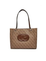 Guess Torebka HWESG9 51325 Beżowy. Brązowe torebki do ręki damskie Guess, z aplikacjami, ze skóry, bez dodatków. Za 379.99 zł.