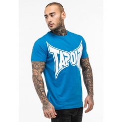 T-shirt o klasycznym kroju Tapout Logo. Białe koszulki sportowe męskie TAPOUT, bez wzorów, z bawełny, bez kołnierzyka, bez ramiączek. Za 105.50 zł.