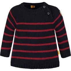 Sweter w kolorze granatowo-czerwonym. Swetry dla chłopców marki Reserved. W wyprzedaży za 147.95 zł.