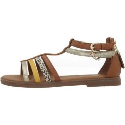Sandały GEOX J SANDAL KARLY GIRL Brązowy. Brązowe sandały damskie Geox, bez wzorów, ze skóry, bez obcasa, bez zapięcia. Za 141.99 zł.