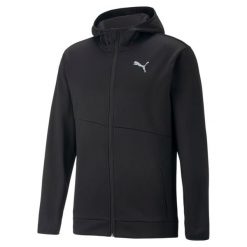 Bluza sportowa męska Puma Train All Day Powerfleece Full Zip. Czarne bluzy męskie Puma, m, bez wzorów, z kapturem, na fitness i siłownię. Za 144.26 zł.