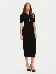 MICHAEL Michael Kors Sukienka dzianinowa MT5832333D Czarny Slim Fit. Czarne sukienki damskie MICHAEL Michael Kors, s, bez wzorów, z dzianiny, bez kołnierzyka, bez ramiączek. Za 989.99 zł.