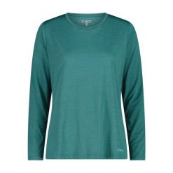 Koszulka damska turystyczna CMP 35N5566. Zielone koszulki sportowe damskie CMP, xl, bez wzorów, bez kołnierzyka, bez ramiączek. W wyprzedaży za 111.99 zł.