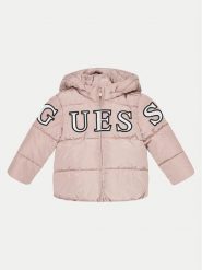 Guess Kurtka puchowa K4BL10 WB240 Różowy Regular Fit. Czerwone kurtki i płaszcze dla dziewczynek Guess, z aplikacjami, z puchu, bez kaptura. Za 269.99 zł.