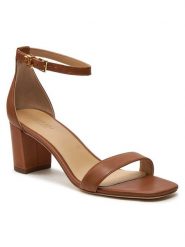 Lauren Ralph Lauren Sandały 802927949002 Brązowy. Brązowe klapki damskie Lauren Ralph Lauren, bez wzorów, ze skóry, bez obcasa, na słupku, bez zapięcia. Za 469.99 zł.