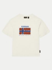 Napapijri T-Shirt S-Sella NP0A4IGX D Écru Regular Fit. T-shirty dla chłopców Napapijri, bez wzorów, z bawełny, bez ramiączek. Za 89.99 zł.