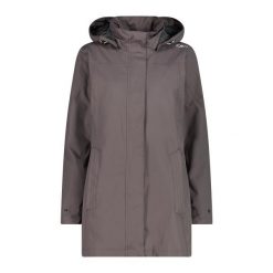 Płaszcz damski turystyczne CMP 39X6646. Szare kurtki damskie CMP, xl, bez wzorów, sportowe, bez kaptura. Za 382.50 zł.