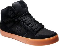 DC Pure High-Top Wc ADYS400043-BLW Czarne 45. Czarne trampki męskie DC Shoes, bez wzorów, bez zapięcia. Za 328.23 zł.