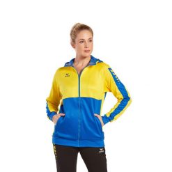 Kurtka treningowa z kapturem dla kobiet Erima Six Wings. Zielone bluzy damskie Erima, s, bez wzorów, z materiału, z kapturem. Za 241.50 zł.