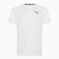 Koszulka męska PUMA Train All Day Tee. Białe buty sportowe męskie Puma, m, bez wzorów, bez kołnierzyka, bez ramiączek, na fitness i siłownię. Za 68.99 zł.