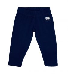 Legginsy na czas wolny na co dzień. Niebieskie legginsy dla dziewczynek LEONE 1947 APPAREL, bez wzorów. Za 42.06 zł.
