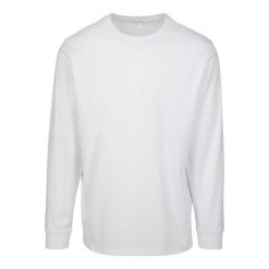 Koszulka Z Długim Rękawem Unisex Dla Dorosłych Z Prążkowanymi Mankietami. Czarne koszulki sportowe damskie BUILD YOUR BRAND, xl, bez wzorów, prążkowane, sportowe, bez kołnierzyka. Za 86.99 zł.