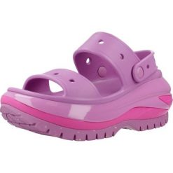 Klapki Crocs Model Classic Mega Crush Sandal Kolor Fioletowy. Fioletowe klapki damskie Crocs, bez wzorów, z gumy, eleganckie, bez obcasa, na platformie. Za 314.50 zł.