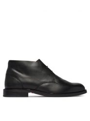Tommy Hilfiger Trzewiki Corporate Dressy Lth Lace Boot FM0FM05949 Czarny. Czarne botki męskie Tommy Hilfiger, bez wzorów, ze skóry, bez zapięcia. Za 699.99 zł.