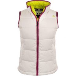Nordblanc Damska Kamizelka Puchowa Biała 36. Białe kurtki damskie ŠIJEME SRDCEM, bez wzorów, z puchu, bez kaptura. Za 274.99 zł.