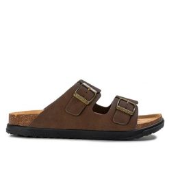 Klapki męskie Wrangler BELVILLE SLIDER MEN LOW. Brązowe klapki męskie Wrangler, z materiału, sportowe. Za 139.00 zł.