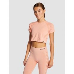 Damska krótka koszulka Hummel CI. Brązowe koszulki sportowe damskie Hummel, bez wzorów, sportowe, bez kołnierzyka. Za 173.00 zł.