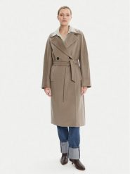 Weekend Max Mara Płaszcz wełniany Resina 2525016031 Brązowy Regular Fit. Brązowe płaszcze damskie Weekend Max Mara, na zimę, bez wzorów, z wełny, bez kaptura. Za 3,299.00 zł.