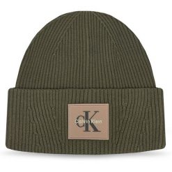 Czapka Calvin Klein. Brązowe czapki i kapelusze męskie Calvin Klein, na zimę, bez wzorów. Za 169.99 zł.