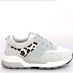 Szare obuwie sportowe damskie ButyModne, adidas stan smith Szare obuwie sportowe damskie ButyModne, adidas stan smith