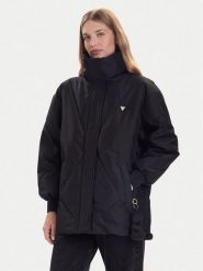 Guess Kurtka zimowa V5BL13 WHHZ2 Czarny Regular Fit. Czarne kurtki damskie Guess, na zimę, m, z aplikacjami, z syntetyku, bez kaptura. Za 699.99 zł.