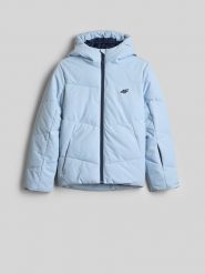 4F Kurtka zimowa membrana 5000 dziewczęca - niebieska 122 (6-7 lat). Niebieskie kurtki i płaszcze dla dziewczynek 4f, na zimę, bez wzorów, bez kaptura. Za 349.99 zł.