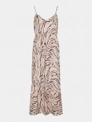 Pieces Sukienka letnia Sade 17146543 Beżowy Wide Fit. Brązowe sukienki damskie Pieces, na lato, m, bez wzorów, z syntetyku, bez kołnierzyka, bez ramiączek. Za 199.99 zł.