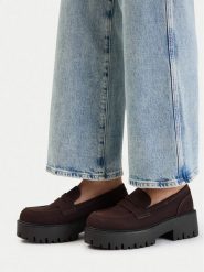 DeeZee Loafersy CEO-HY66880001-3 Brązowy ciemny. Brązowe mokasyny damskie DeeZee, ze skóry. Za 159.99 zł.