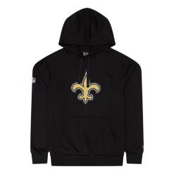 Bluza z kapturem New Orleans Saints NFL. Czarne bluzy sportowe męskie New Era, s, bez wzorów, z bawełny, z kapturem, do piłki nożnej. Za 293.85 zł.