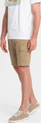 Ombre Jednokolorowe męskie szorty z kieszeniami cargo piaskowe V1 OM-SRCG-0133 XXL. Szorty męskie Ombre, m, bez wzorów. Za 169.99 zł.