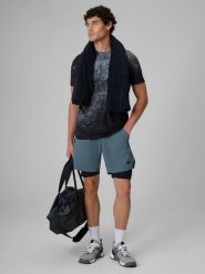4F Spodenki treningowe szybkoschnące męskie - zielone L. Zielone krótkie spodenki sportowe męskie 4f, l, bez wzorów, na fitness i siłownię. Za 169.99 zł.