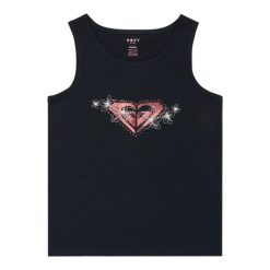 Dla Dziewczynki MIAREGULAR Czarny. Szare t-shirty i topy dla dziewczynek Roxy, bez wzorów, z bawełny, bez ramiączek. Za 64.99 zł.