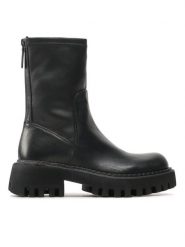 Loriblu Botki 3I4TL024 7811 Czarny. Czarne botki damskie Loriblu, ze skóry, bez obcasa, na płaskiej podeszwie, bez zapięcia. Za 2,329.00 zł.