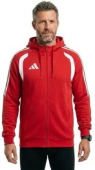 Adidas Bluza męska adidas Tiro 26 League Sweat Full Zip Hoodie czerwona KF9106 L. Czerwone bluzy męskie Adidas, l, bez wzorów, bez kaptura. Za 179.80 zł.