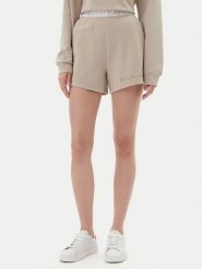 EA7 Emporio Armani Szorty sportowe 7W000280 AF12501 U6155 Beżowy Regular Fit. Brązowe szorty sportowe damskie EA7 Emporio Armani, xl, bez wzorów, z syntetyku, sportowe. Za 249.99 zł.