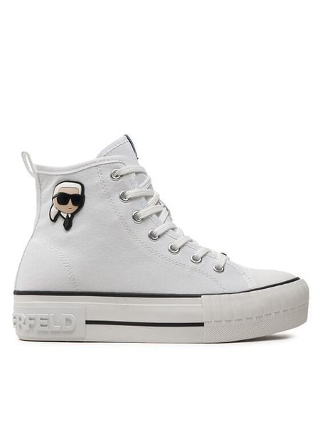 KARL LAGERFELD Trampki KL60444 Biały. Białe trampki i tenisówki damskie KARL LAGERFELD, bez wzorów, z materiału, bez zapięcia. Za 359.99 zł.