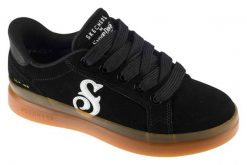 Buty sportowe Sneakersy damskie, Slip-Ins Suede Snoop Cupsole Sneaker. Czarne obuwie sportowe damskie Skechers, bez wzorów, z materiału, trekkingowe. Za 349.99 zł.
