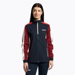 Kurtka na narty biegowe damska Swix Cross. Czerwone bluzy sportowe damskie Swix, xs, bez wzorów, bez kaptura, narciarskie. W wyprzedaży za 371.65 zł.