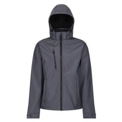Męski Softshell Z Kapturem Venturer. Czarne kurtki męskie Regatta, m, bez wzorów, z softshellu, trekkingowe. Za 241.99 zł.