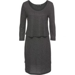 Sukienka z materiału w optyce dzianiny bonprix antracytowy melanż. Szare sukienki damskie bonprix, melanż, z dzianiny. Za 79.99 zł.