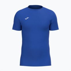 Koszulka do biegania męska Joma R-City Slim. Niebieskie koszulki sportowe męskie Joma, m, bez wzorów, bez kołnierzyka, bez ramiączek, do biegania. Za 66.99 zł.