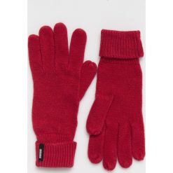 Answear - Rękawiczki. Czerwone rękawiczki damskie ANSWEAR, z dzianiny. Za 39.90 zł.