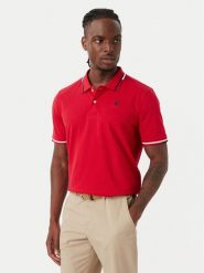 Beverly Hills Polo Club Polo P-SS26M-P2525 Czerwony Regular Fit. Czerwone koszulki polo męskie Beverly Hills Polo Club, m, bez wzorów, z bawełny, bez ramiączek. Za 169.99 zł.