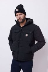 Kurtka męska Carhartt Kurtka Puchowa Carhartt Montana Black. Czarne kurtki męskie Carhartt, m, bez wzorów, z puchu, bez kaptura. Za 585.30 zł.