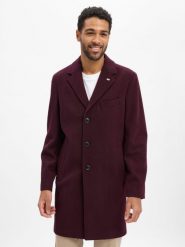 Finshley & Harding London wełniany płaszcz Mężczyźni czerwony|lila, 46. Czerwone płaszcze męskie Finshley & Harding London, m, bez wzorów, z wełny, klasyczne, bez kaptura. Za 699.95 zł.